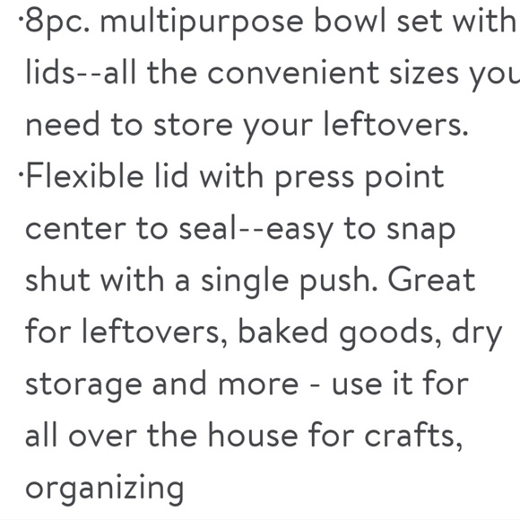 ❤️ New Pioneer Woman Sweet Rose 8 Piece Plastic Food Storage Containers - Picture 4 of 7